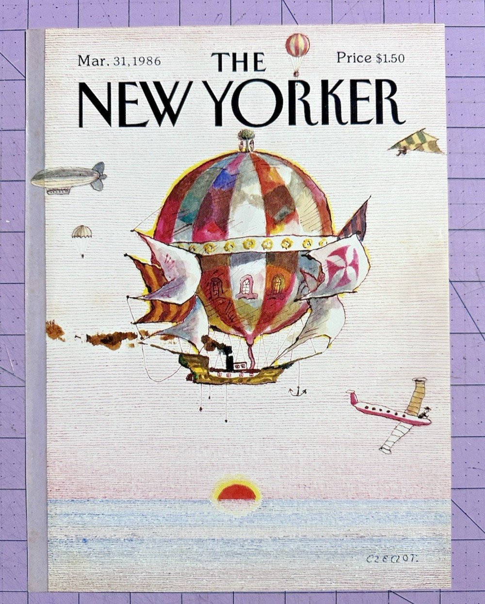 The New Yorker Magazine Cover Only March 31, 1986
